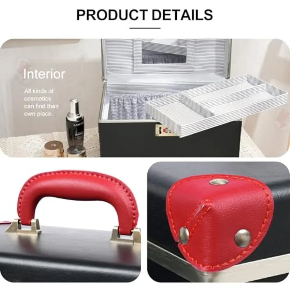 urecity Vintage Makeup Train Case